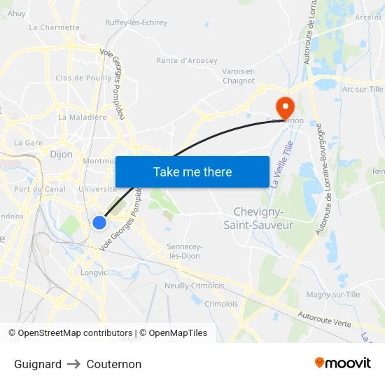 Guignard to Couternon map
