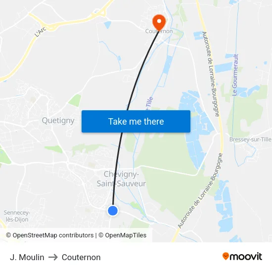 J. Moulin to Couternon map