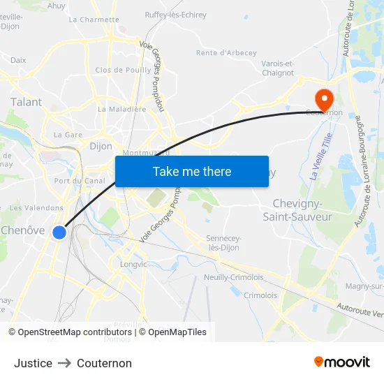 Justice to Couternon map