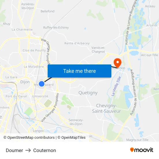 Doumer to Couternon map
