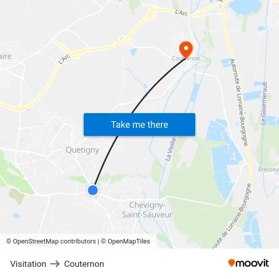 Visitation to Couternon map