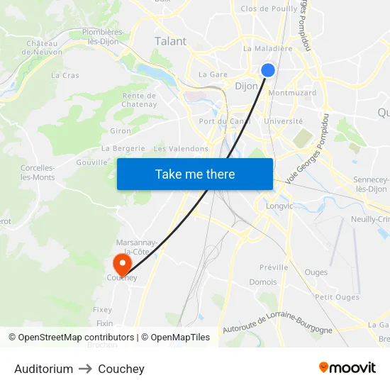Auditorium to Couchey map