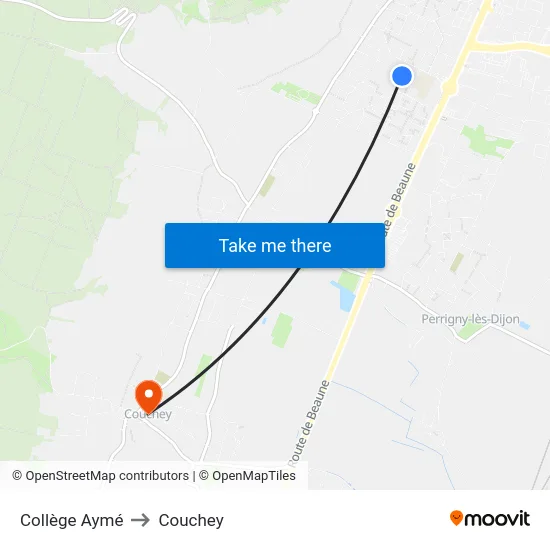 Collège Aymé to Couchey map