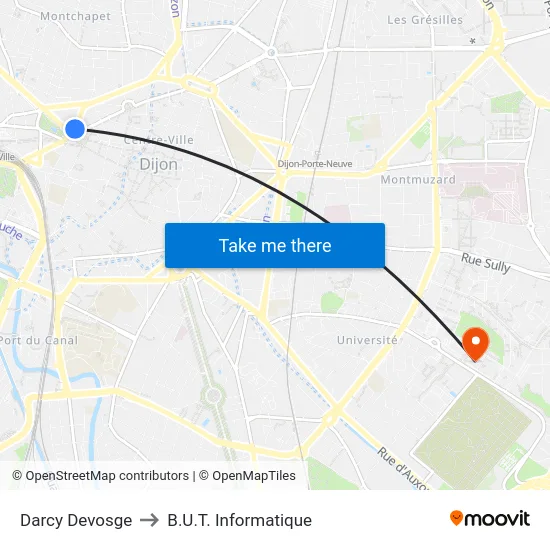 Darcy Devosge to B.U.T. Informatique map