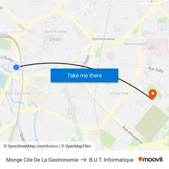 Monge Cité De La Gastronomie to B.U.T. Informatique map