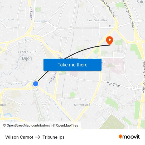 Wilson Carnot to Tribune Ips map