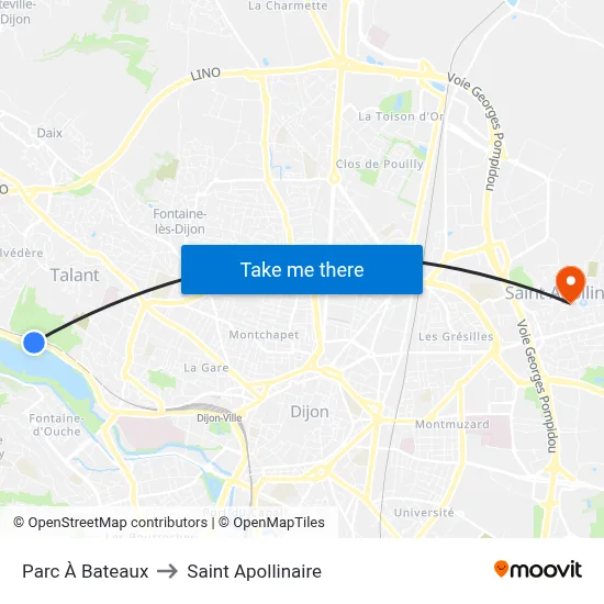 Parc À Bateaux to Saint Apollinaire map