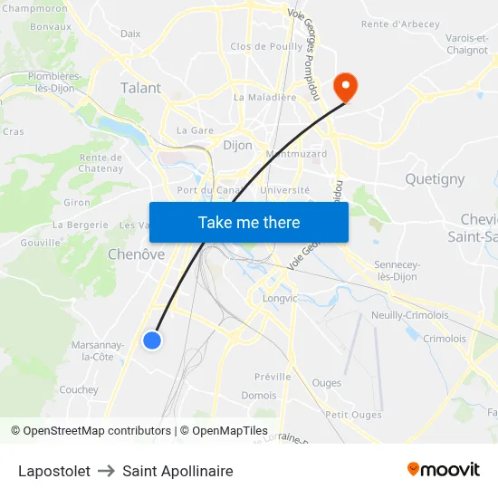 Lapostolet to Saint Apollinaire map