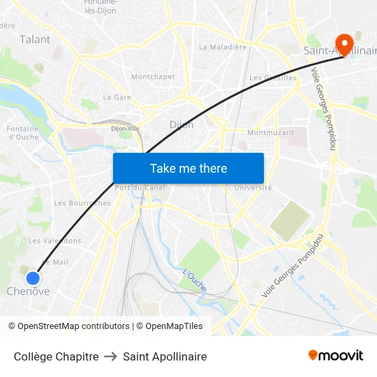 Collège Chapitre to Saint Apollinaire map
