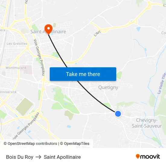 Bois Du Roy to Saint Apollinaire map