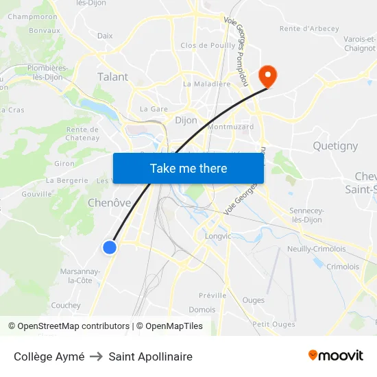 Collège Aymé to Saint Apollinaire map