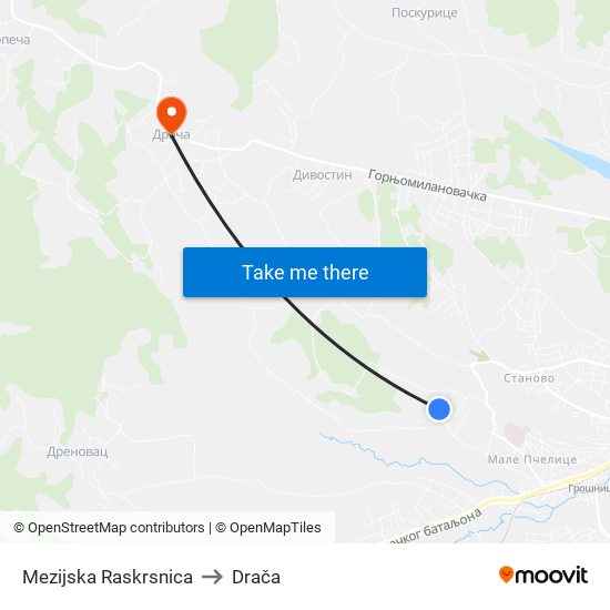 Mezijska Raskrsnica to Drača map