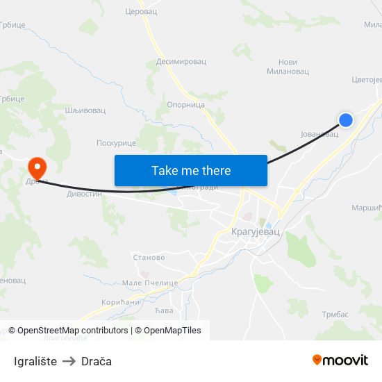 Igralište to Drača map