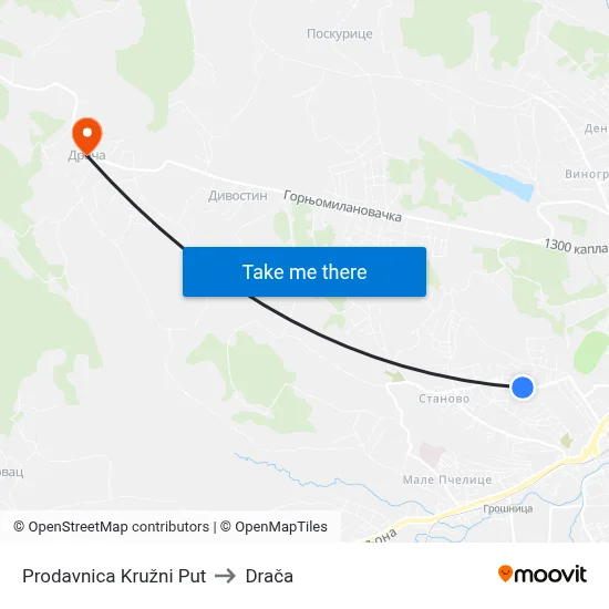 Prodavnica Kružni Put to Drača map