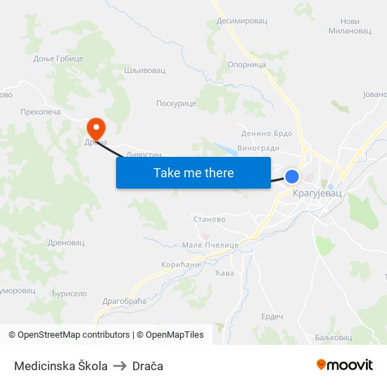 Medicinska Škola to Drača map