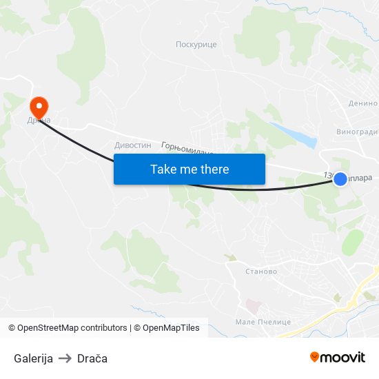 Galerija to Drača map