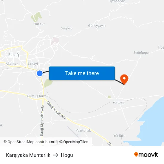 Karşıyaka Muhtarlık to Hogu map