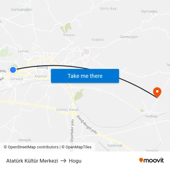 Atatürk Kültür Merkezi to Hogu map