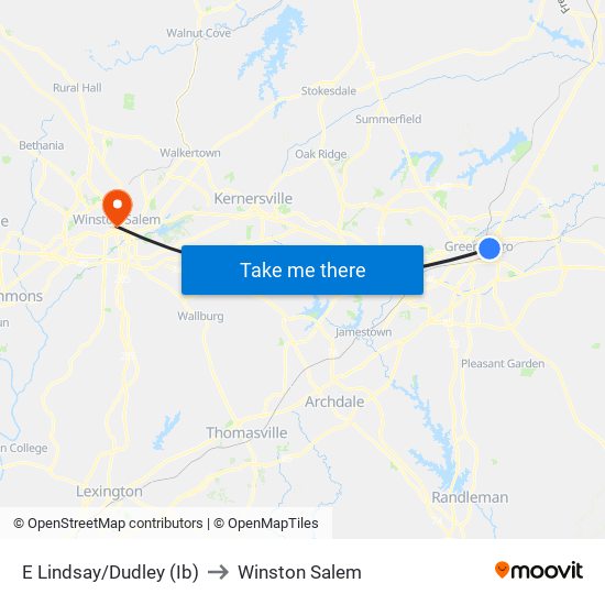 E Lindsay/Dudley (Ib) to Winston Salem map