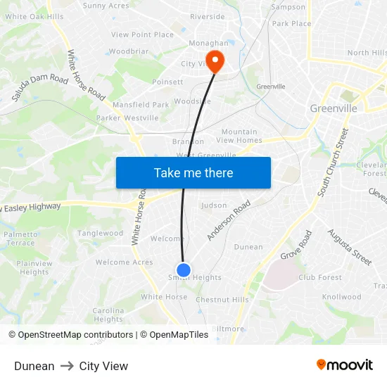 Dunean to City View map