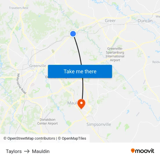 Taylors to Mauldin map