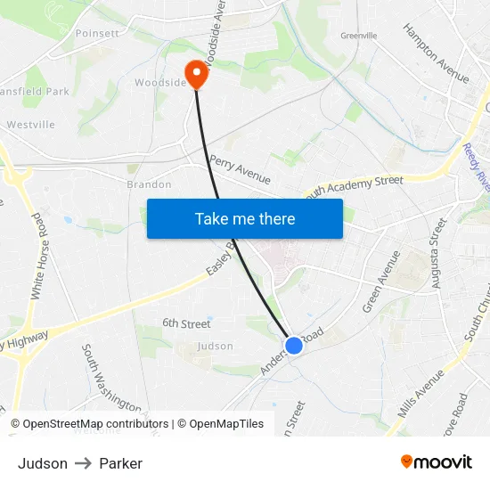 Judson to Parker map