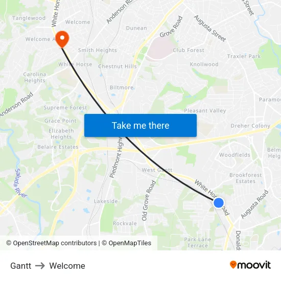 Gantt to Welcome map