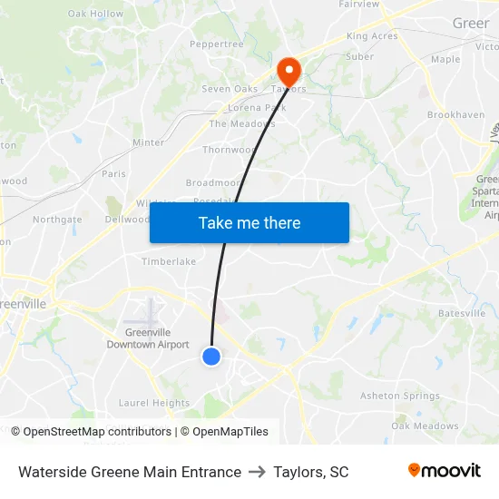Waterside Greene Main Entrance to Taylors, SC map