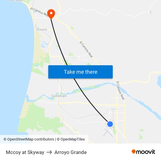 Mccoy at Skyway to Arroyo Grande map