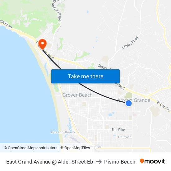 East Grand Avenue @ Alder Street Eb to Pismo Beach map