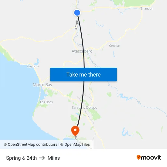 Spring & 24th to Miles map