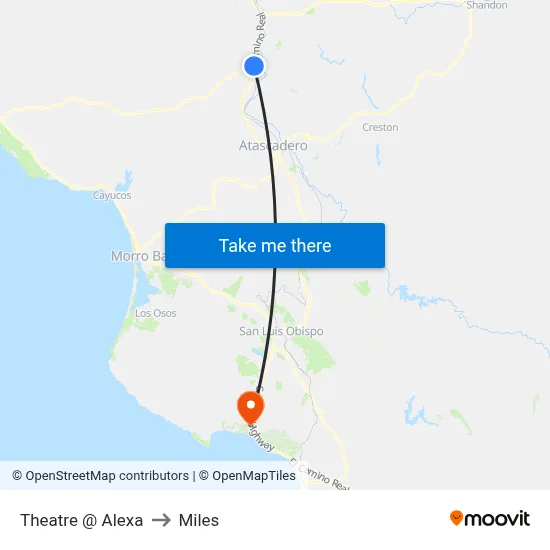 Theatre @ Alexa to Miles map