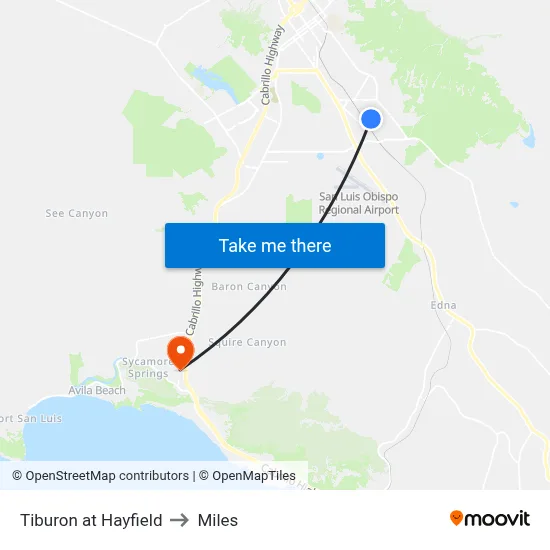 Tiburon at Hayfield to Miles map