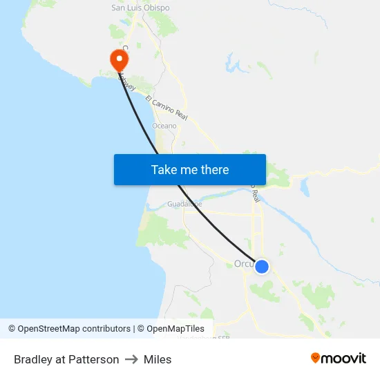 Bradley at Patterson to Miles map