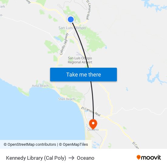 Kennedy Library  (Cal Poly) to Oceano map