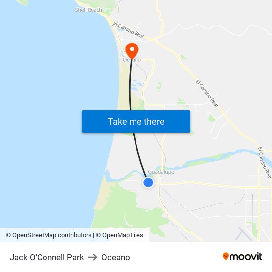 Jack O'Connell Park to Oceano map