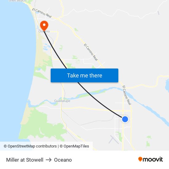 Miller at Stowell to Oceano map