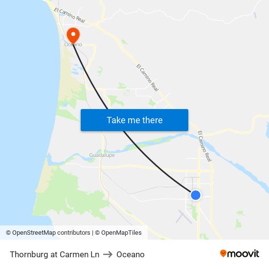 Thornburg at Carmen Ln to Oceano map