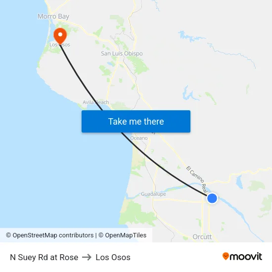N Suey Rd at Rose to Los Osos map