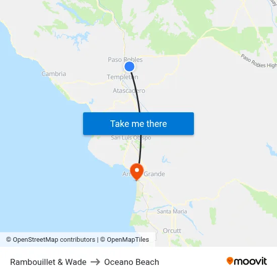 Rambouillet & Wade to Oceano Beach map