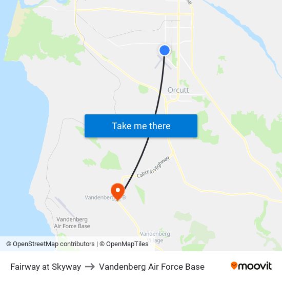 Fairway at Skyway to Vandenberg Air Force Base map