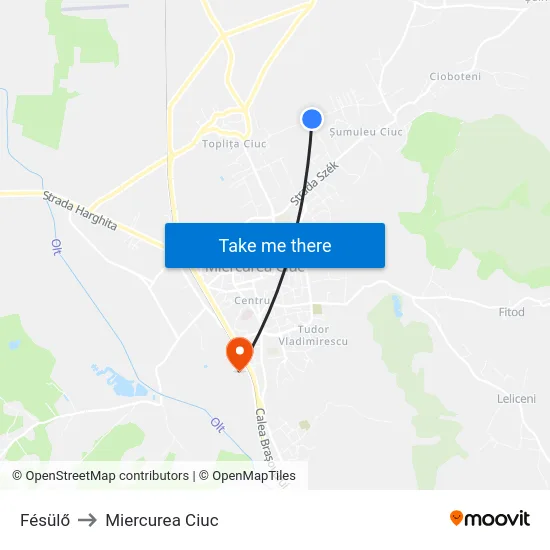 Str. Fésülő | Fésülő U. to Miercurea Ciuc map