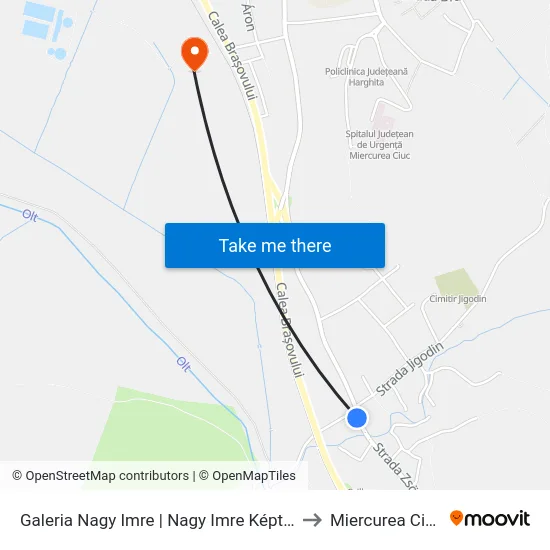 Galeria Nagy Imre | Nagy Imre Galéria to Miercurea Ciuc map