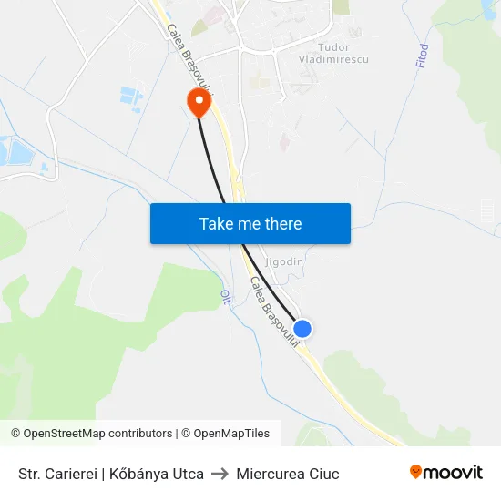 Str. Carierei | Kőbánya Utca to Miercurea Ciuc map