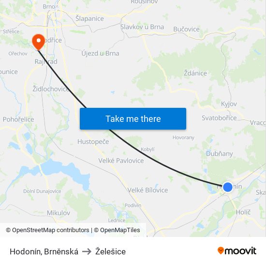 Hodonín, Brněnská to Želešice map
