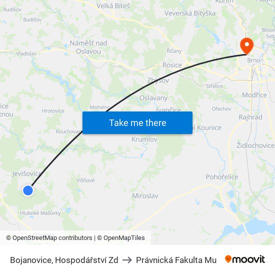 Bojanovice, Hospodářství Zd to Právnická Fakulta Mu map