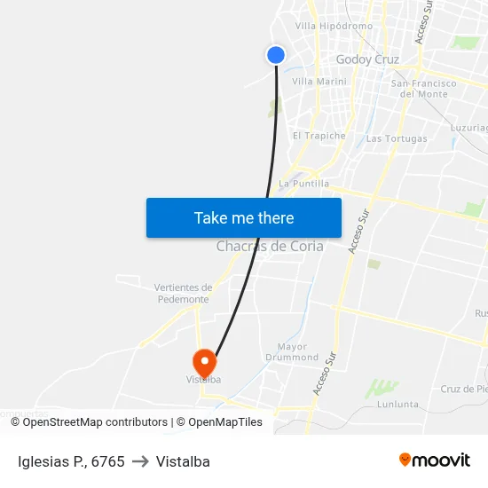 Iglesias P., 6765 to Vistalba map