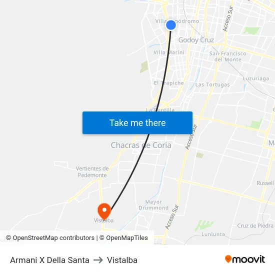 Armani X Della Santa to Vistalba map
