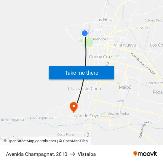 Avenida Champagnat, 2010 to Vistalba map