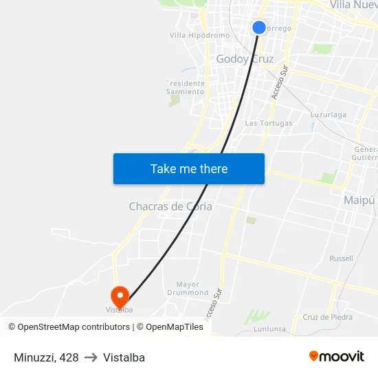 Minuzzi, 428 to Vistalba map